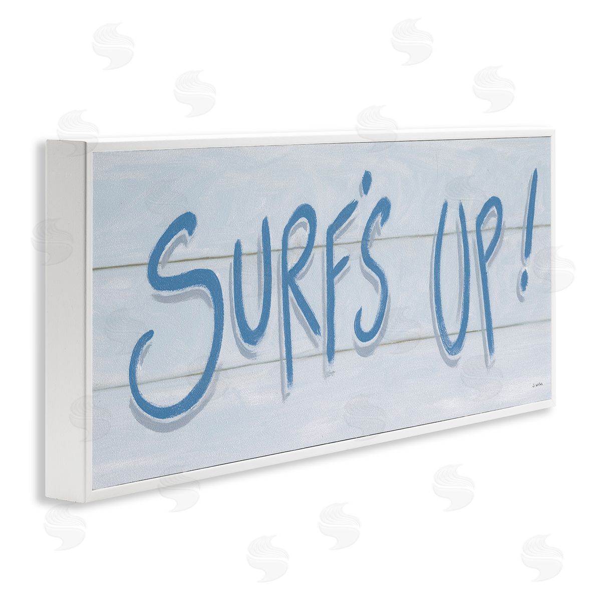 James Wiens Surf's Up Nautical Beach Phrase Soft Blue Typography