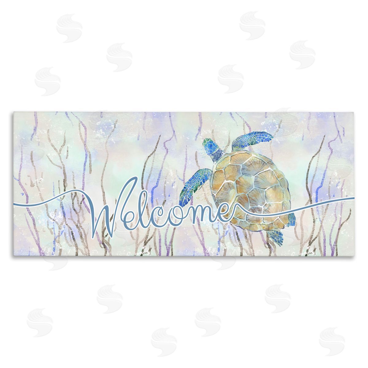 Ziwei Li Welcome Greeting Blue Tropical Sea Tortoise Waters
