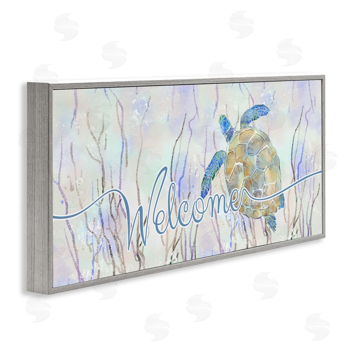 Ziwei Li Welcome Greeting Blue Tropical Sea Tortoise Waters