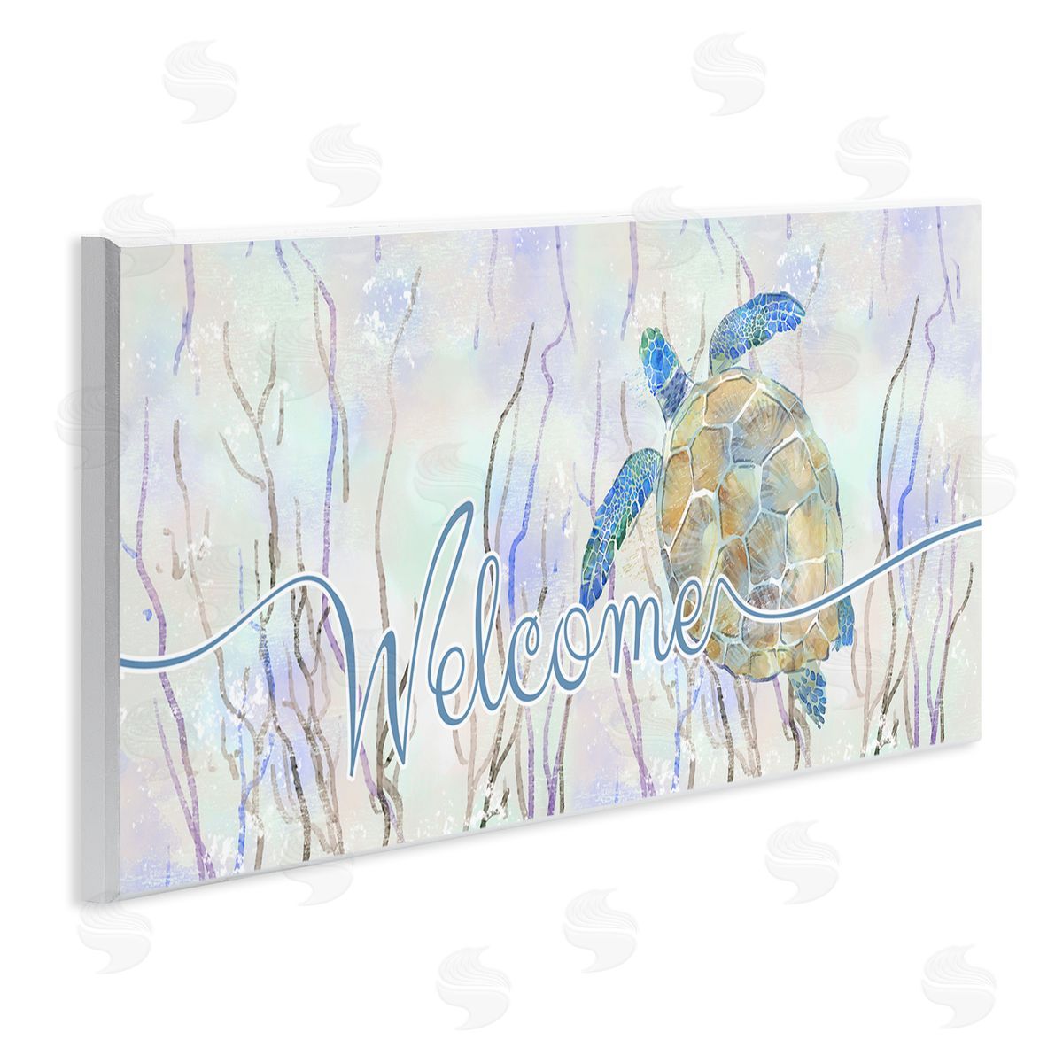 Ziwei Li Welcome Greeting Blue Tropical Sea Tortoise Waters