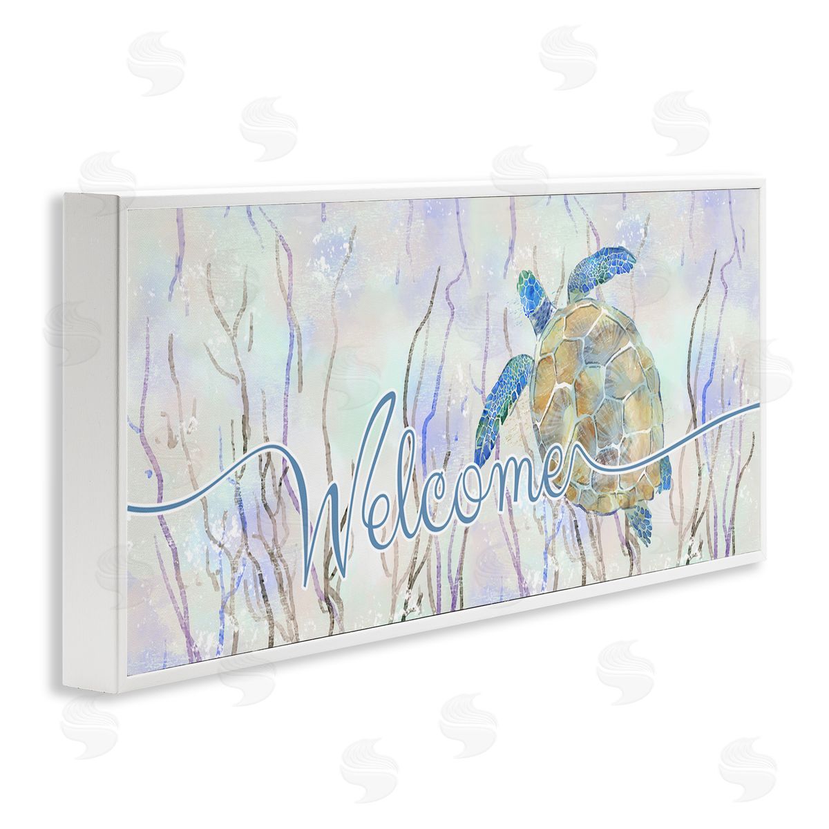 Ziwei Li Welcome Greeting Blue Tropical Sea Tortoise Waters