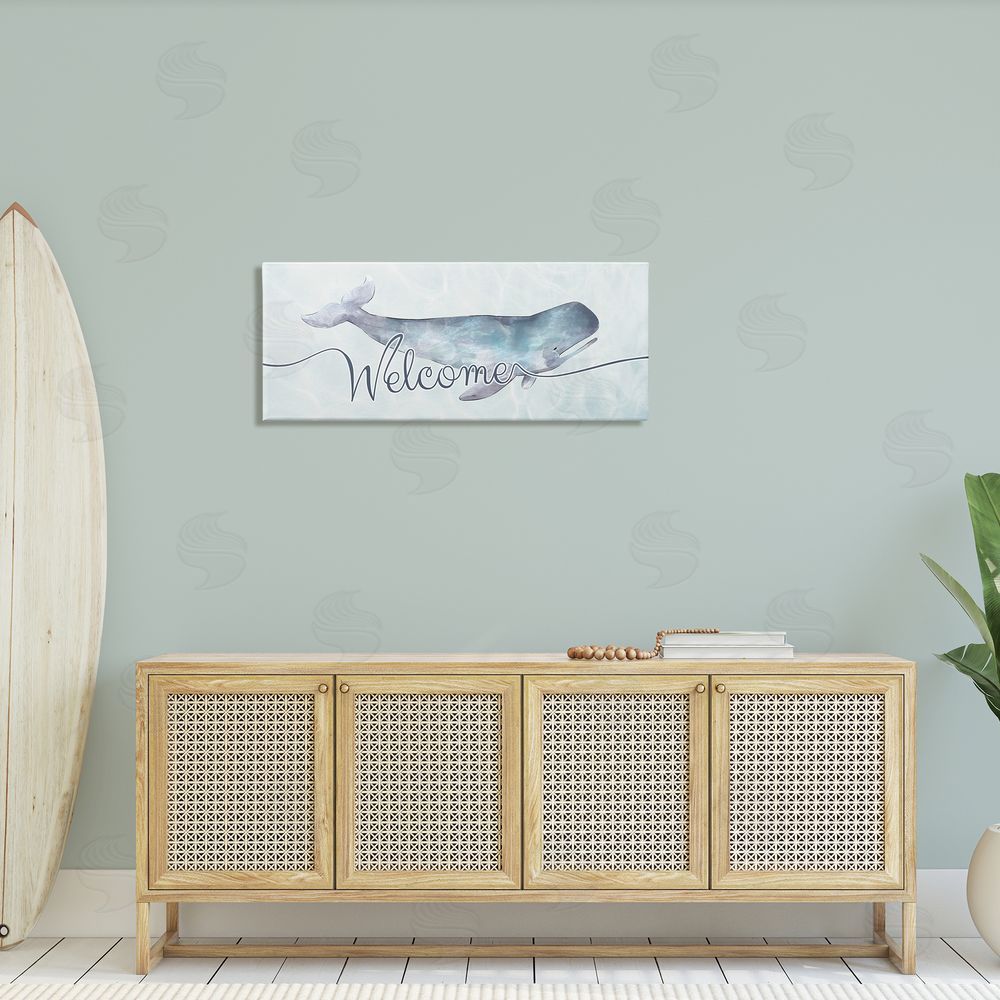 Ziwei Li Welcome Greeting Soft Tranquil Whale Ocean Animal