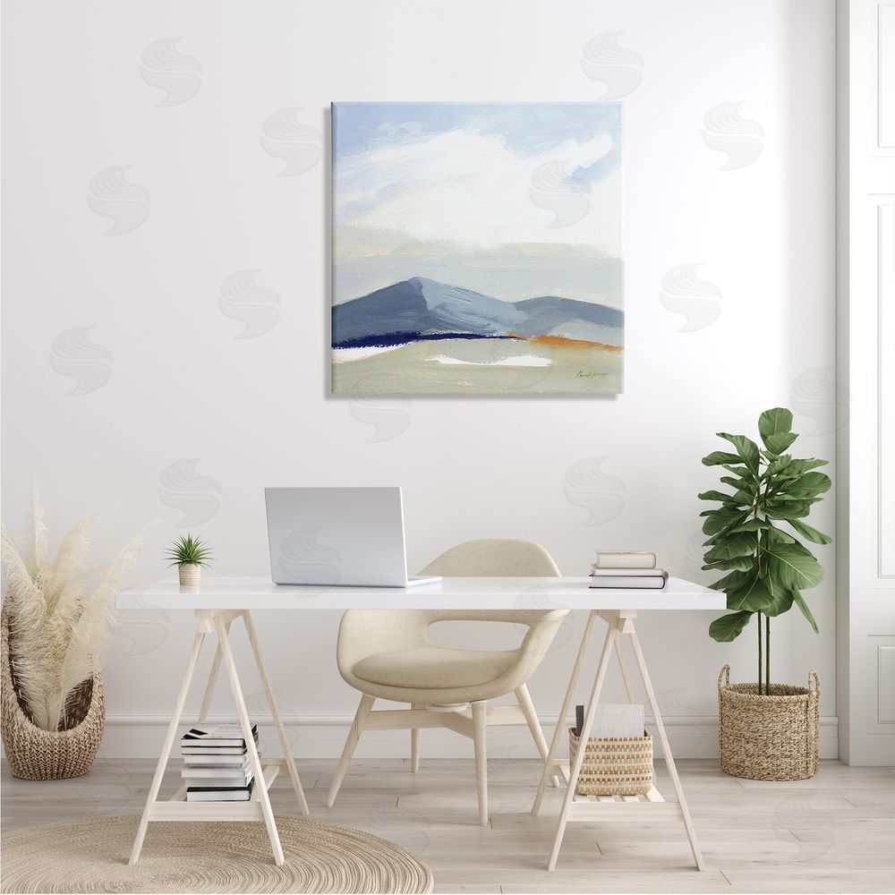 Pamela Munger Abstract Mountain Range Tranquil Hills Open Landscape Painting Canvas Wall Art in Room