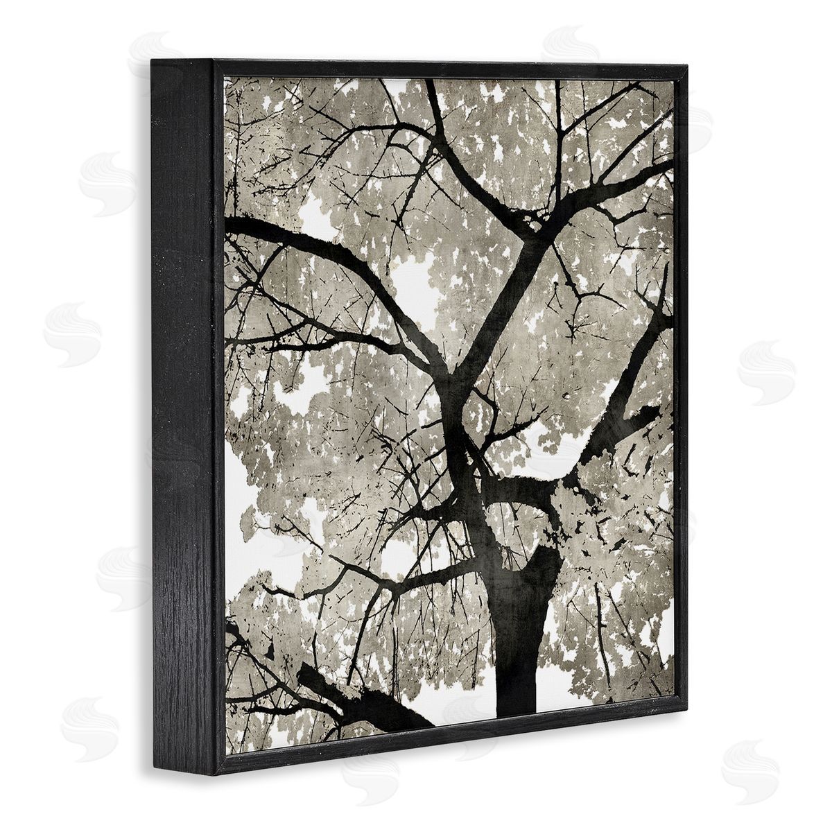 Kate Bennett Abstract Tree Branches Bold Black Grey Wilderness Black Framed Glicee Wall Art Print