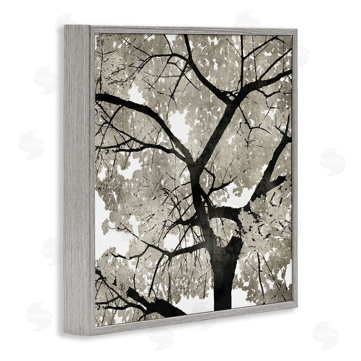 Kate Bennett Abstract Tree Branches Bold Black Grey Wilderness Gray Framed Glicee Wall Art Print