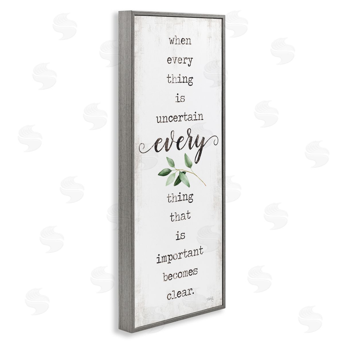 Marla Rae When Everything is Uncertain Motivational Phrase Green Botanicals