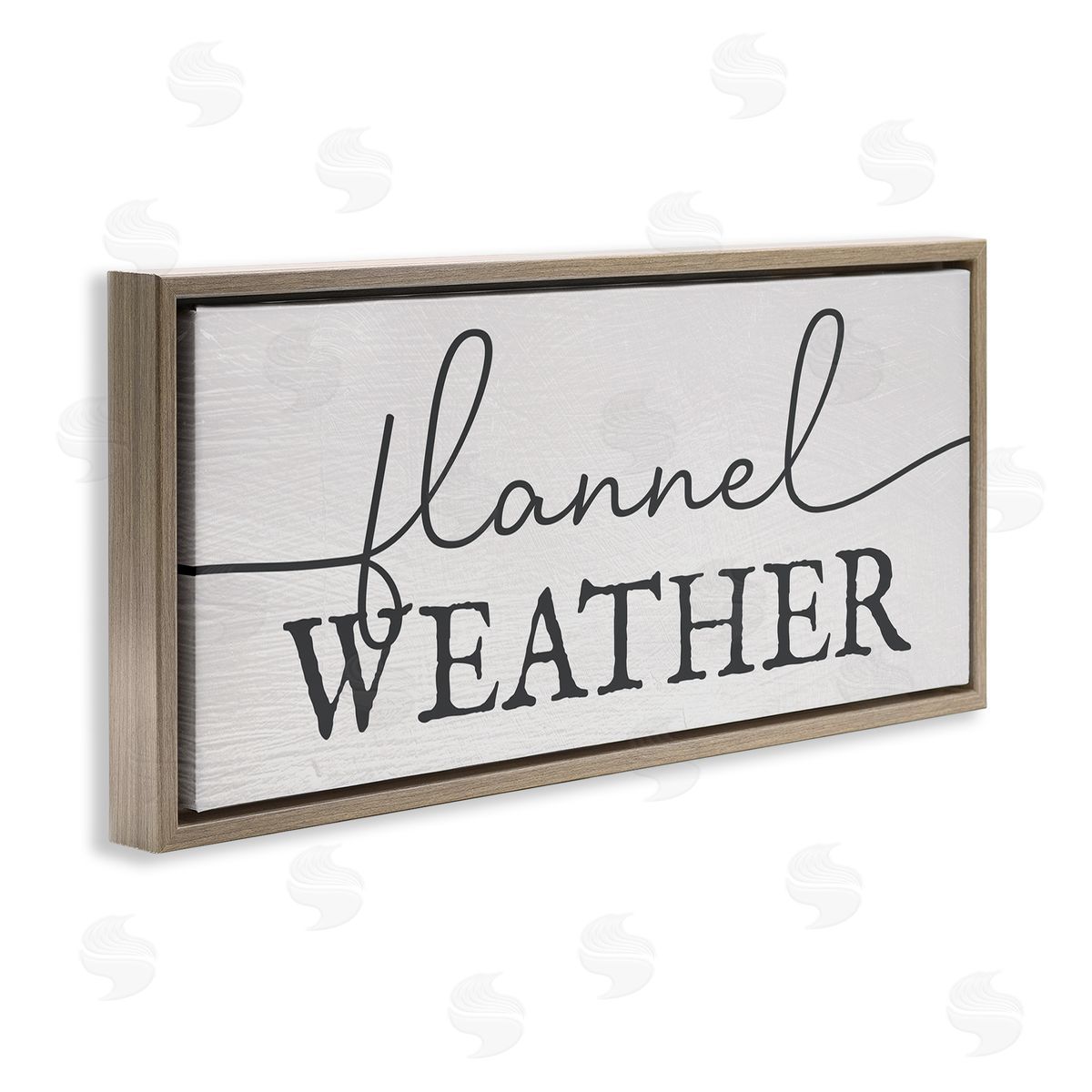 Stupell Studio Flannel Weather Phrase Minimal Text Black Off-White