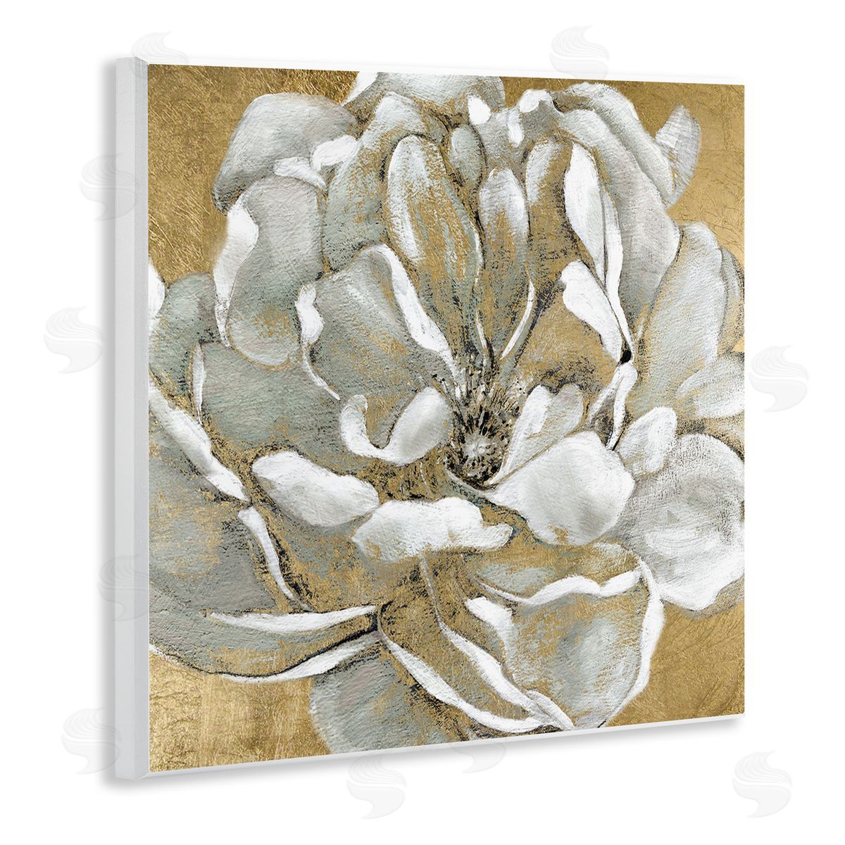 Blushing White Magnolia Flower Abstract Wood Plaque Wall Art, Home Decor by Carol Robinson