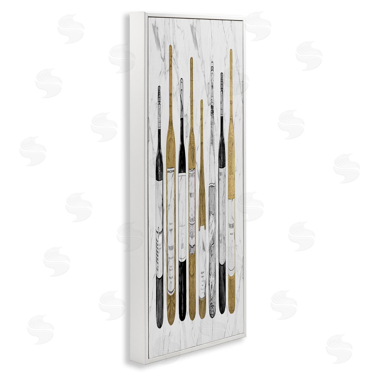 Natalie Carpentieri Traditional Wine Bottle Illustrations Glam Marble Pattern