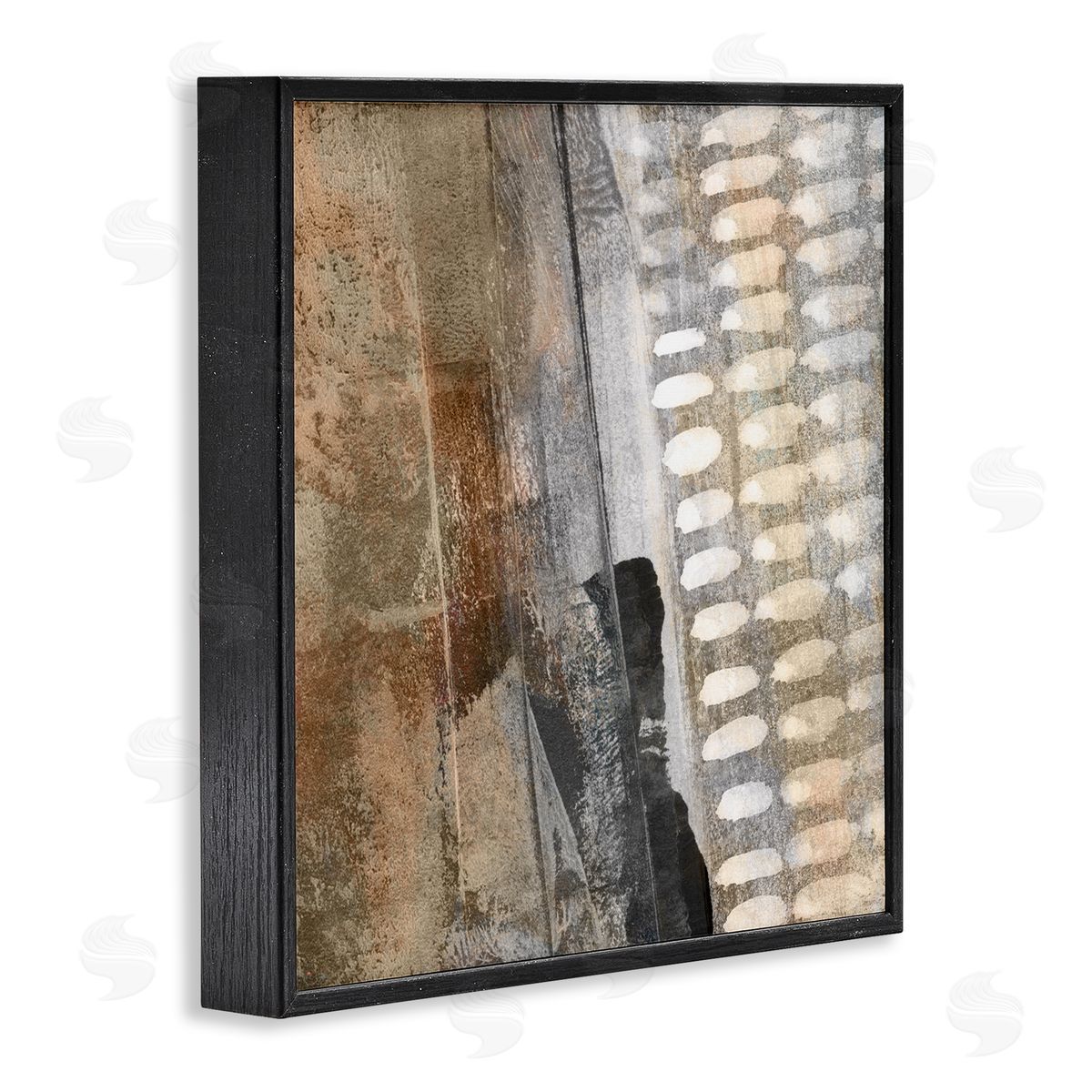 Dan Meneely Abstract Pathway Industrial Shape Composition Rust Tone Black Framed Glicee Wall Art Print