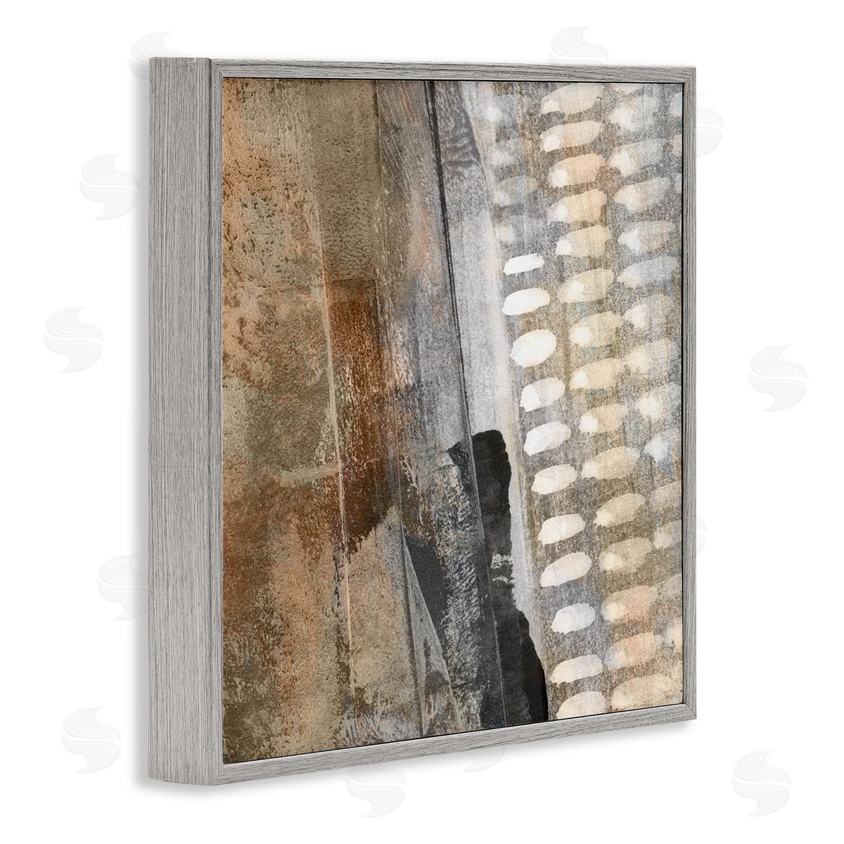 Dan Meneely Abstract Pathway Industrial Shape Composition Rust Tone Gray Framed Glicee Wall Art Print
