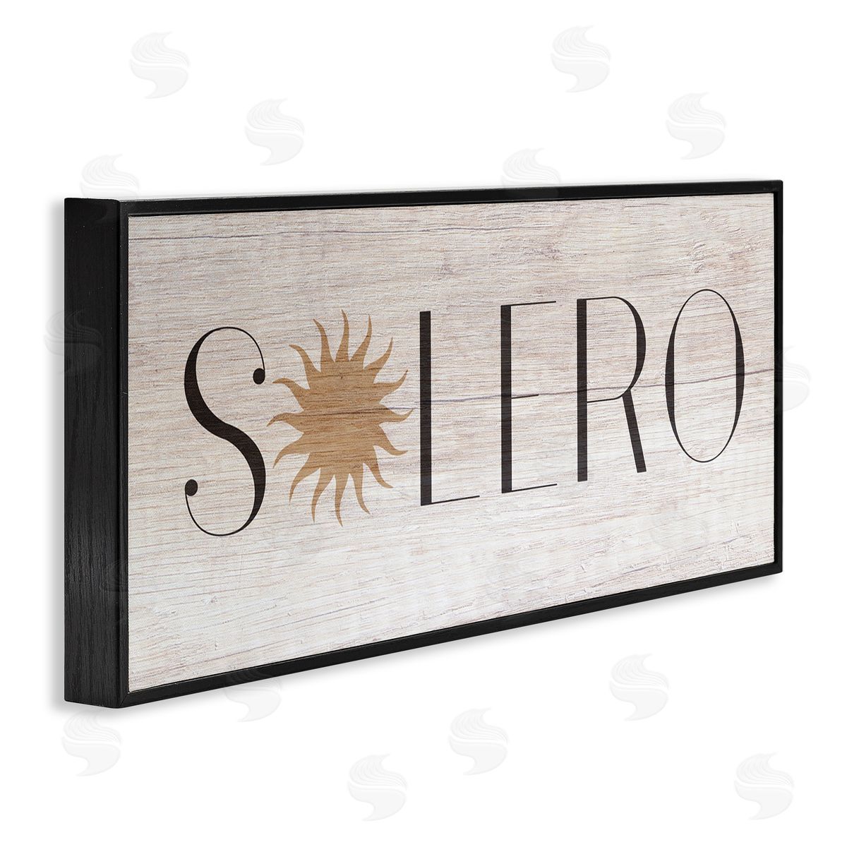 Stupell Studio Solero Sign Sun Shaped Typography Rustic Distressed Pattern