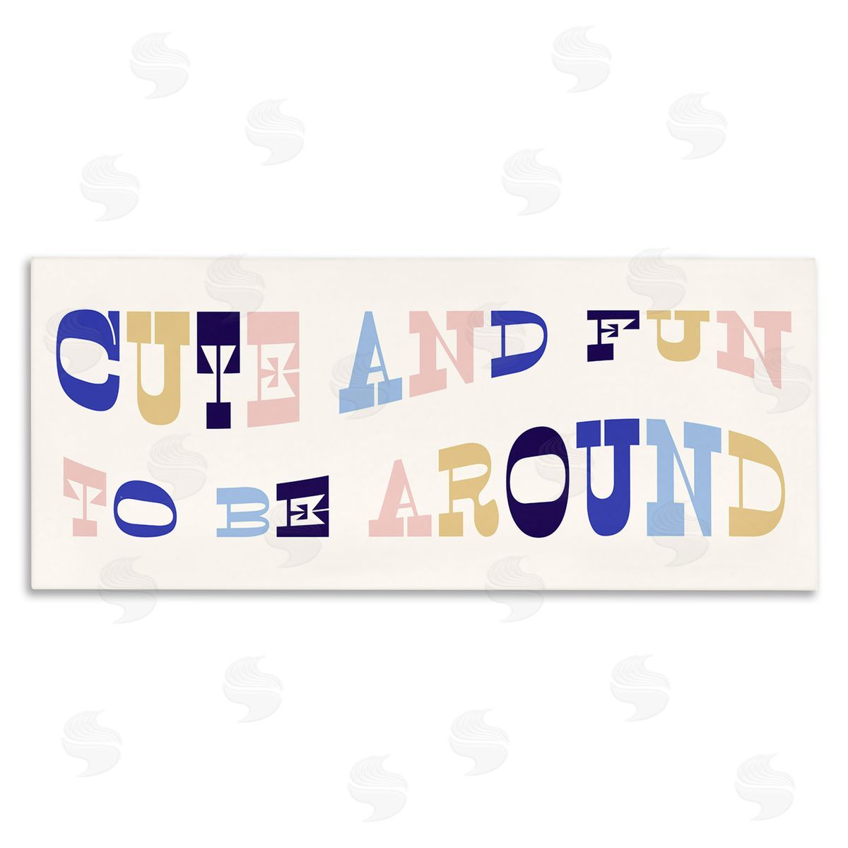 Stupell Studio Cute Fun to Be Around Phrase Retro Typography