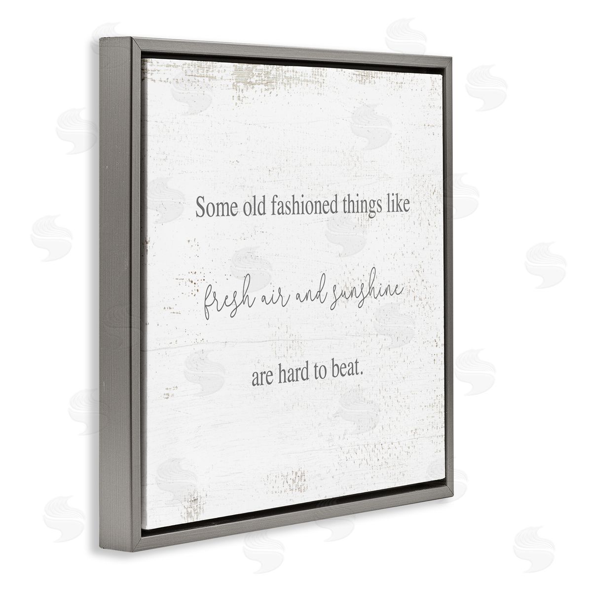 Stupell Studio Old Fashioned like Fresh Air and Sunshine Humor Gray Floating Frame Canvas Wall Art Print