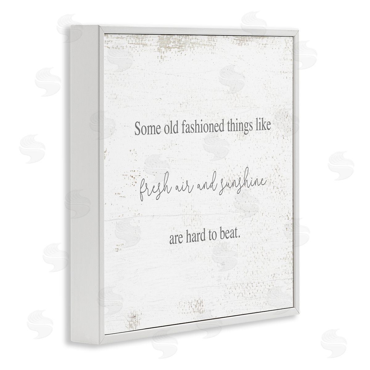 Stupell Studio Old Fashioned like Fresh Air and Sunshine Humor White Framed Glicee Wall Art Print
