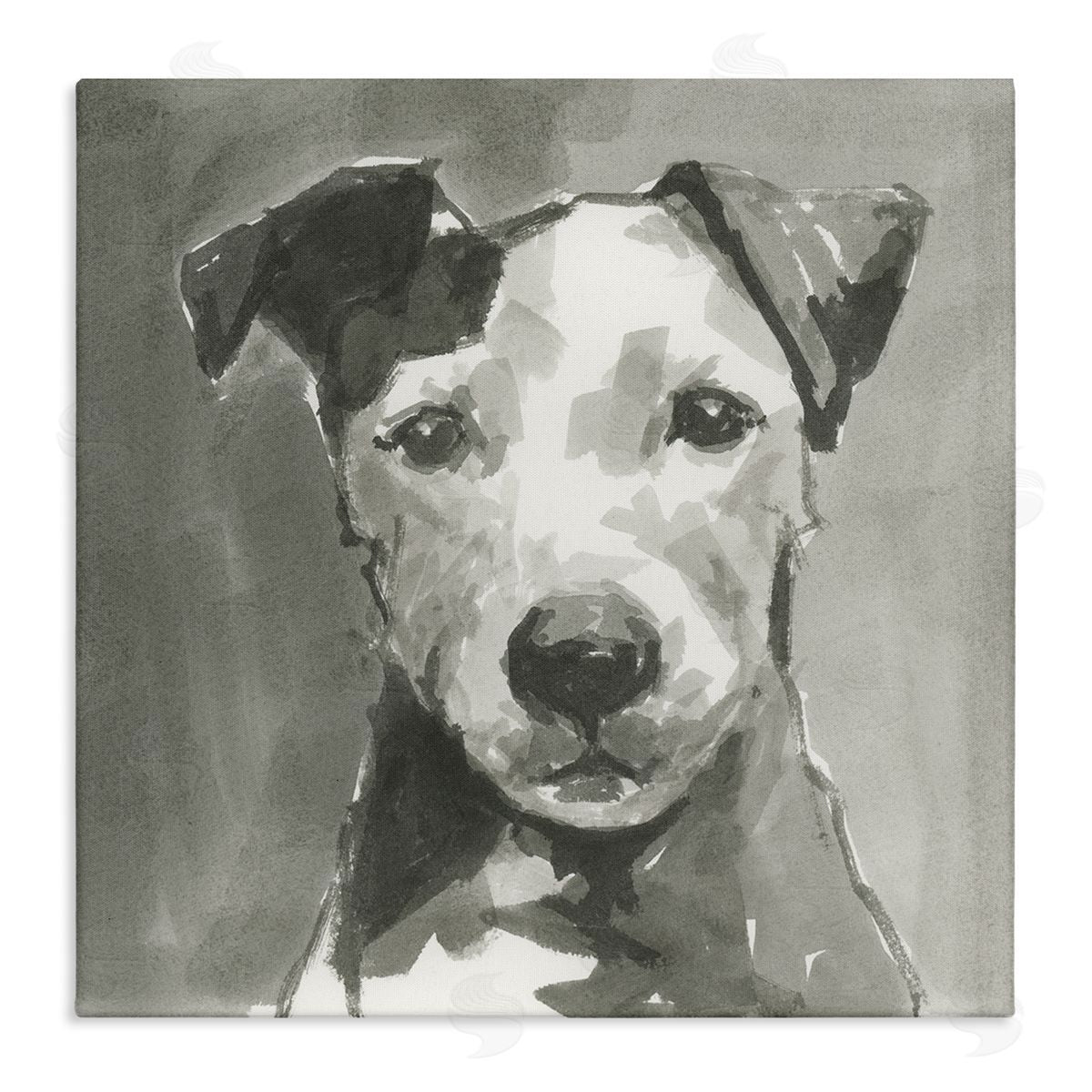 Muted Dog with Quiet Expression Canvas Wall Art, Home Decor by Cartissi