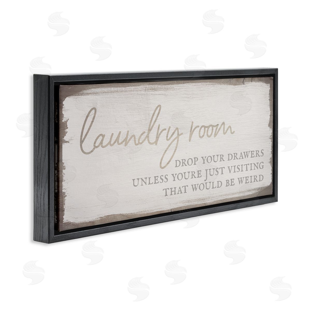 Stupell Studio Laundry Room Drop Your Drawers Distressed Borders