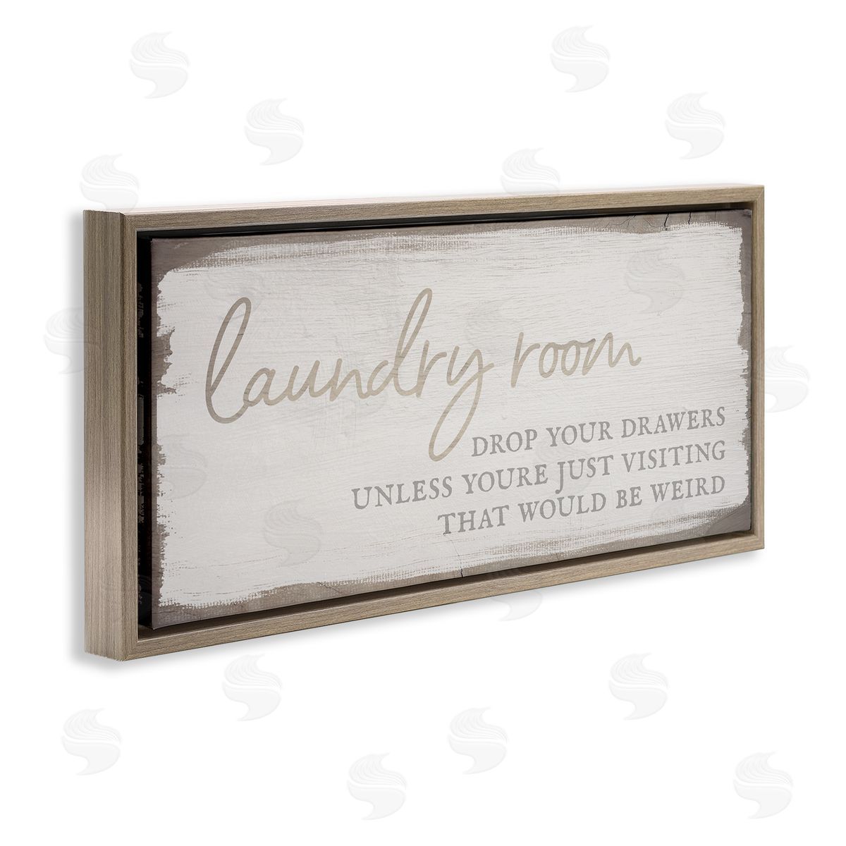 Stupell Studio Laundry Room Drop Your Drawers Distressed Borders