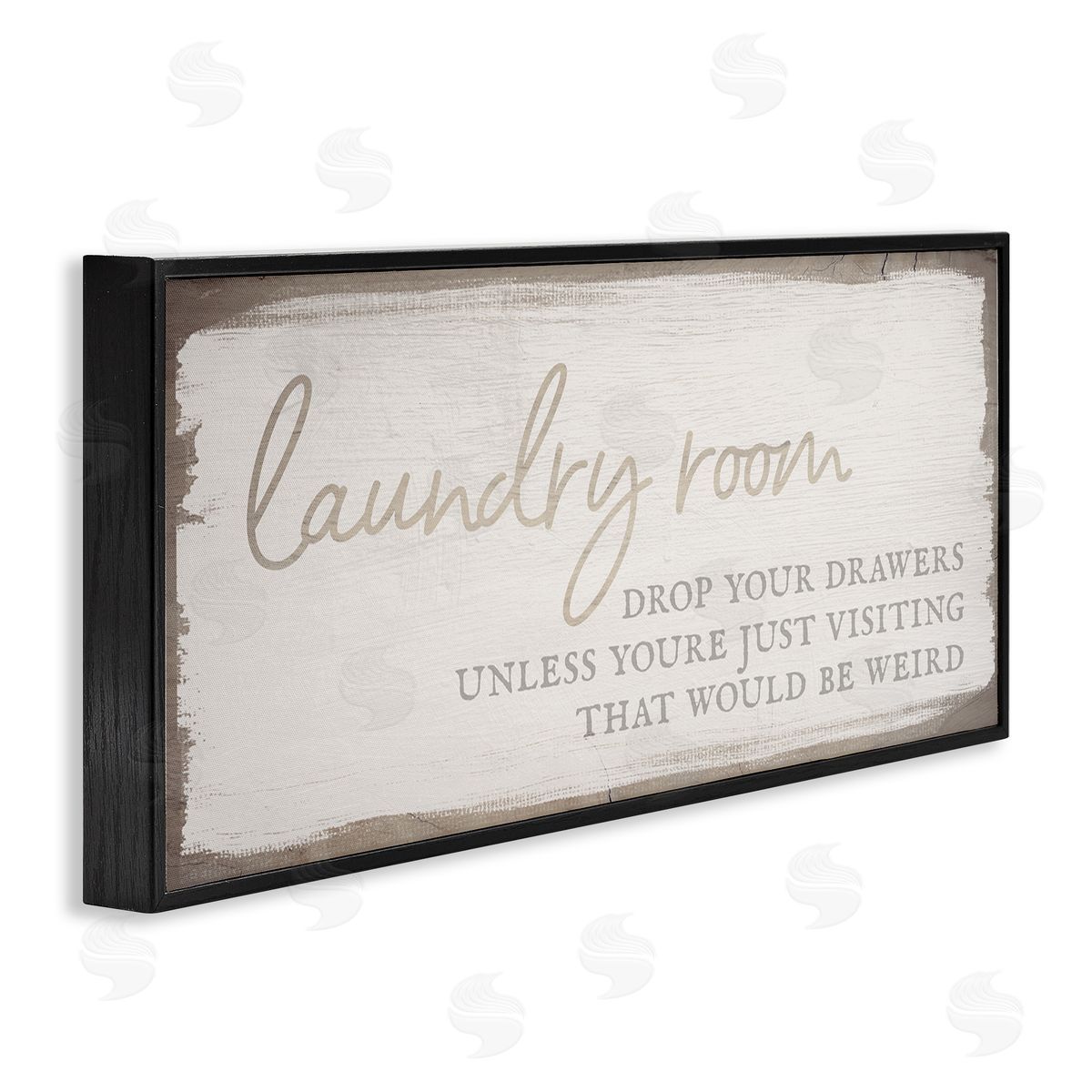 Stupell Studio Laundry Room Drop Your Drawers Distressed Borders