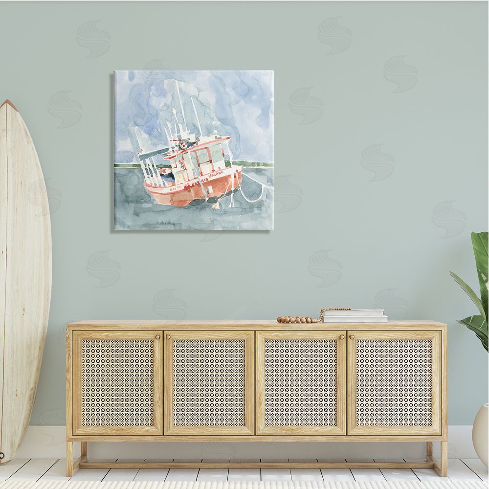 Emma Caroline Coast Guard Boat Transportation Ocean Watercraft  Canvas Wall Art in Room