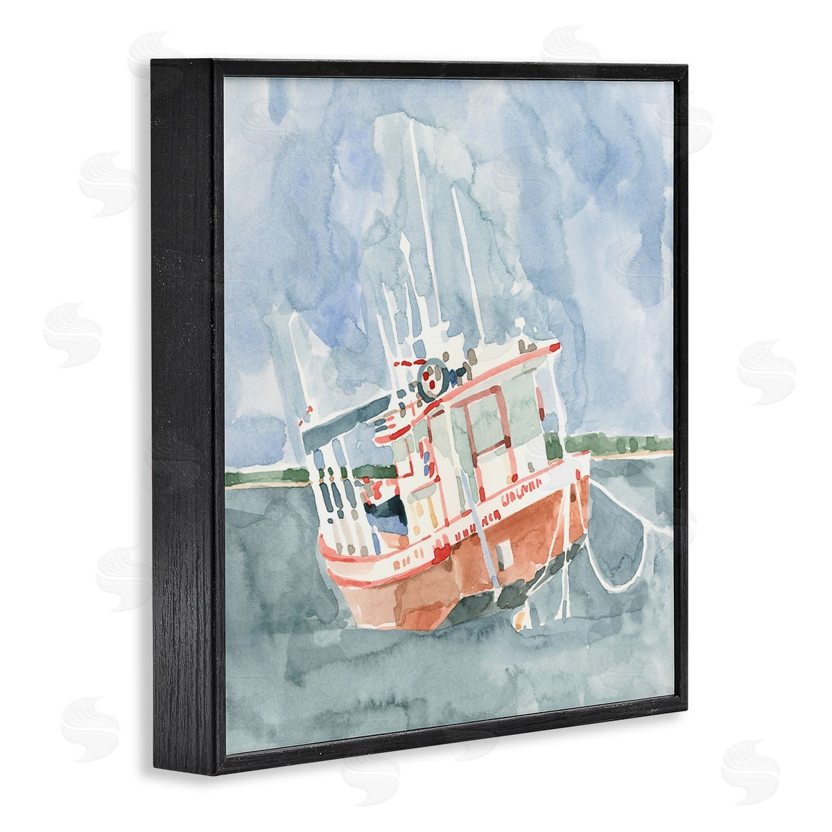 Emma Caroline Coast Guard Boat Transportation Ocean Watercraft  Black Framed Glicee Wall Art Print