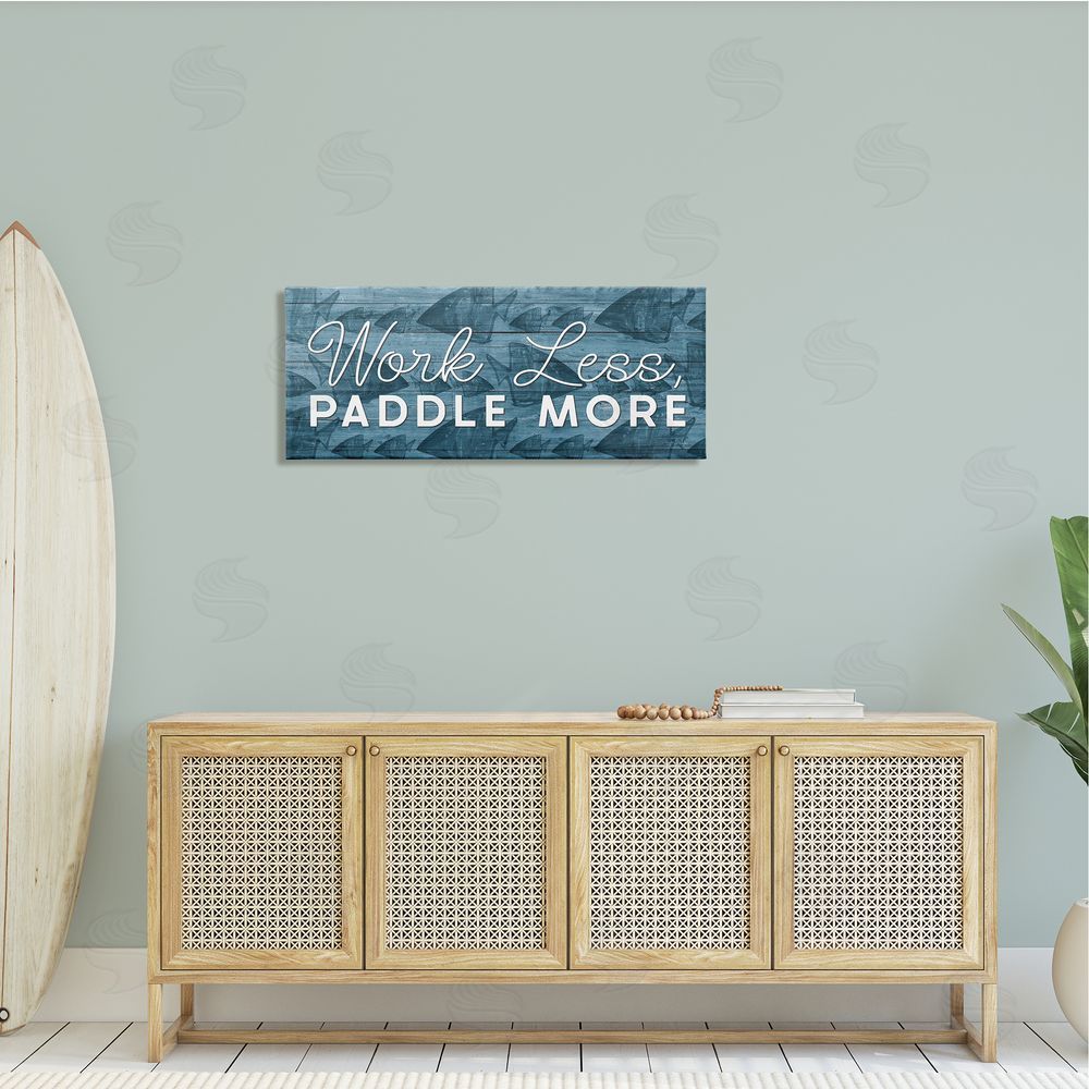 Yass Naffas Designs Work Less Paddle More Fish Patterned Background