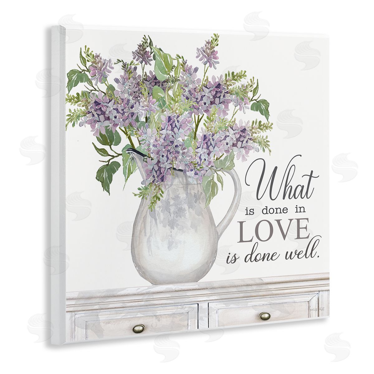 Cindy Jacobs Do with Love Lilies Water Jug Traditional Furniture   Wooden Wall Plaque Art Print