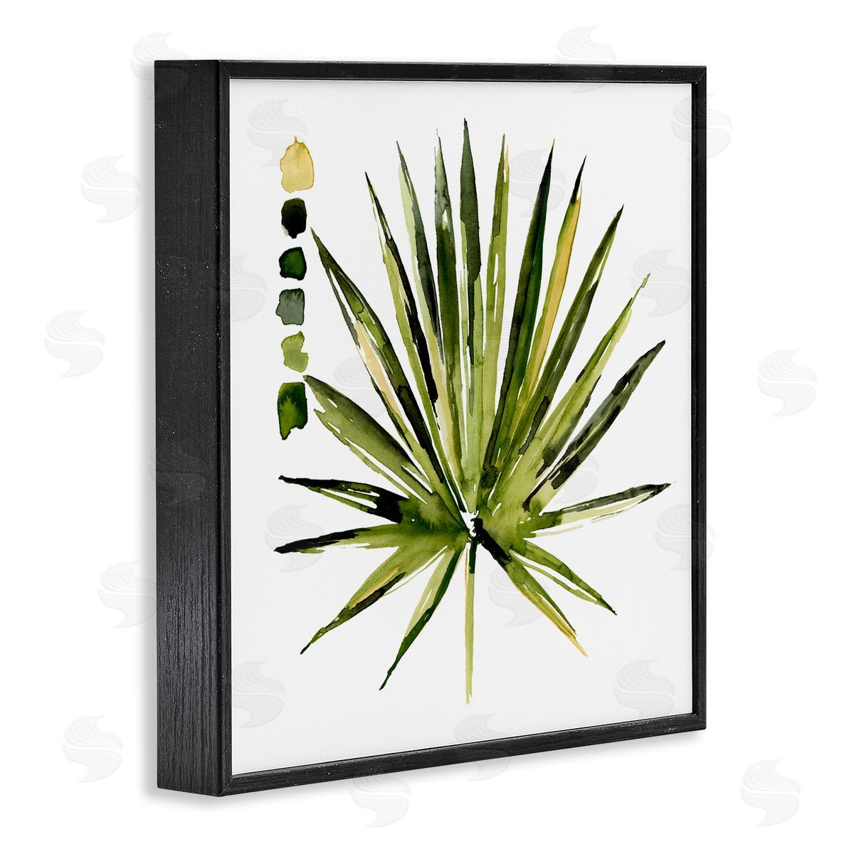 Jennifer Paxton Parker Succulent Aloe Plant Spiky Leaves Abstract Paint Scale Black Framed Glicee Wall Art Print