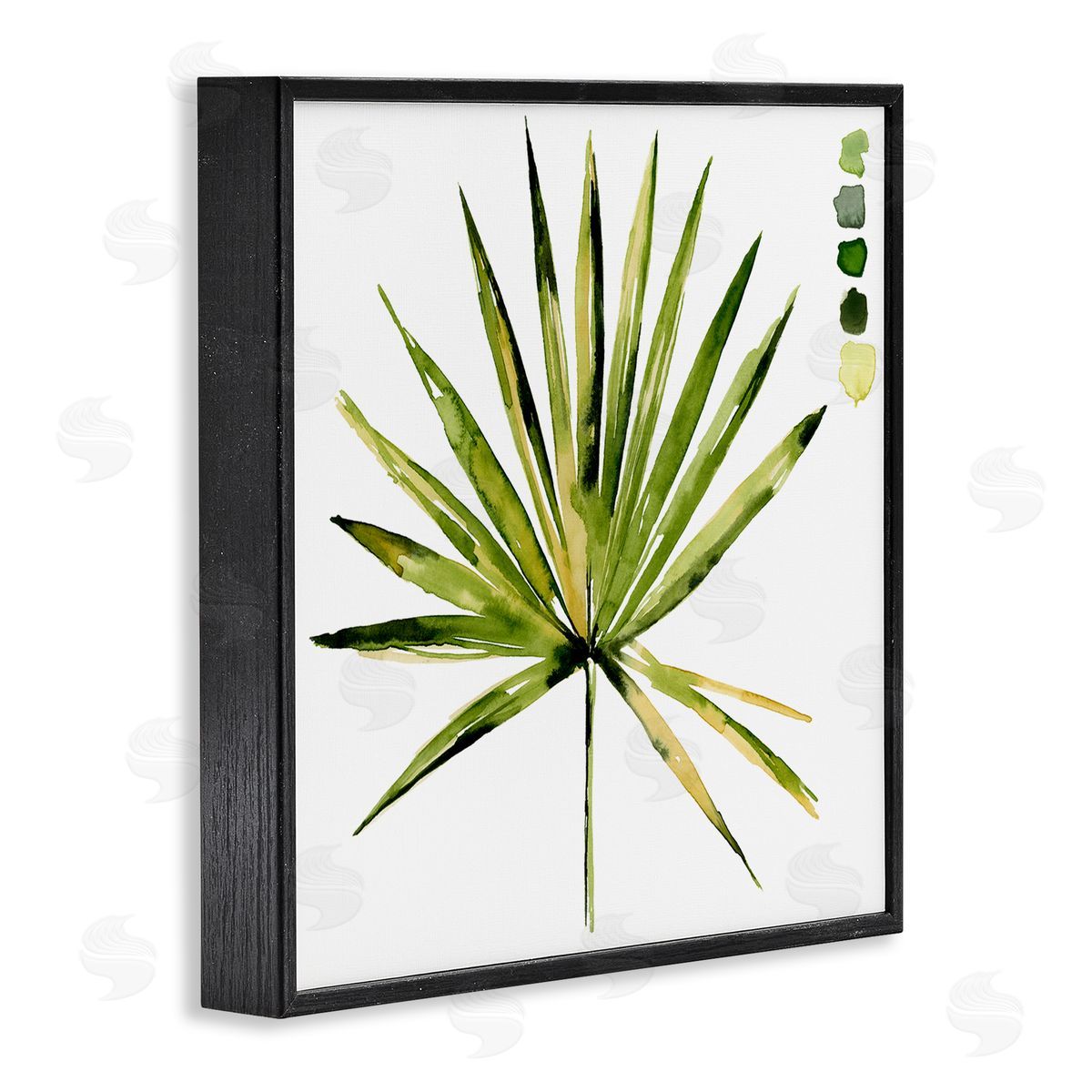 Jennifer Paxton Parker Fan Palm Foliage Tropical Plant Green Palate Painting Black Framed Glicee Wall Art Print