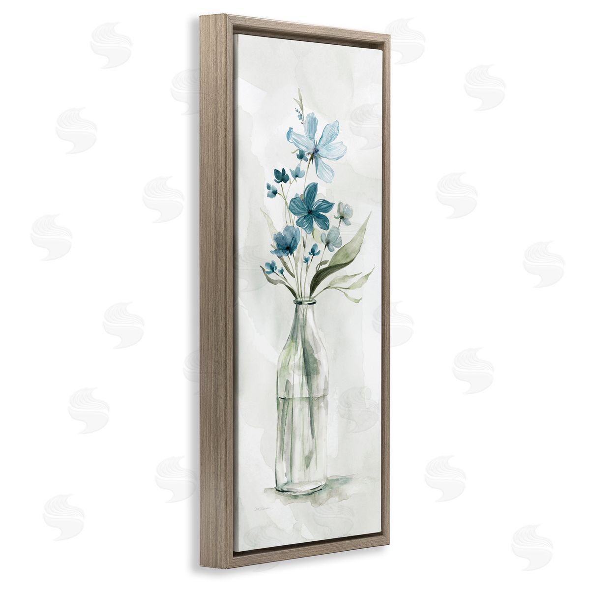 Carol Robinson Wild Lilies Assortment Glass Water Bottle Flower Charm