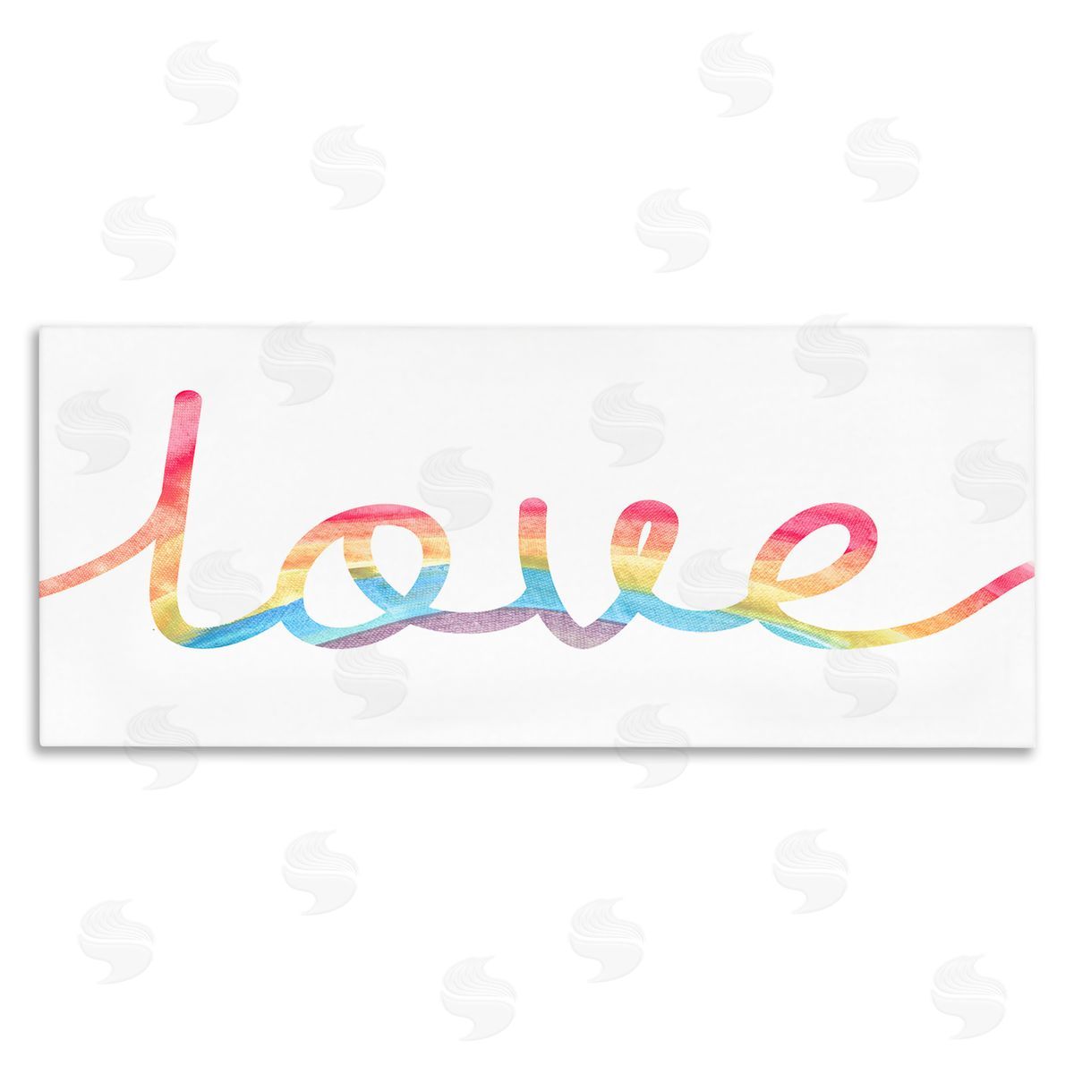 Stupell Studio Simplistic Rainbow Love Text Cursive Typography