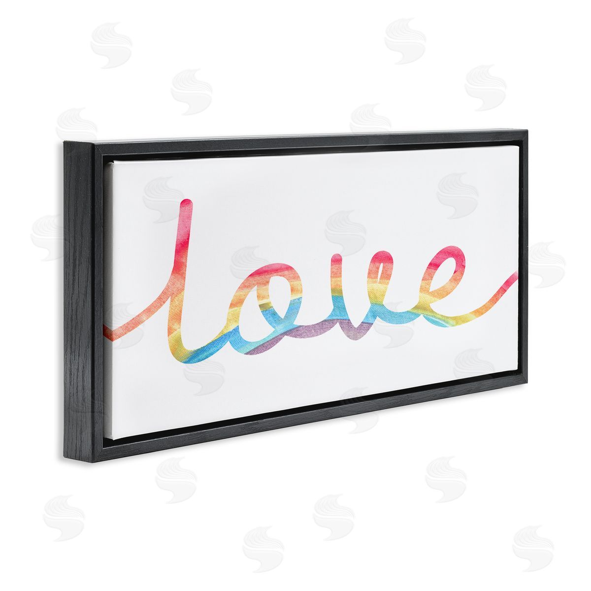 Stupell Studio Simplistic Rainbow Love Text Cursive Typography