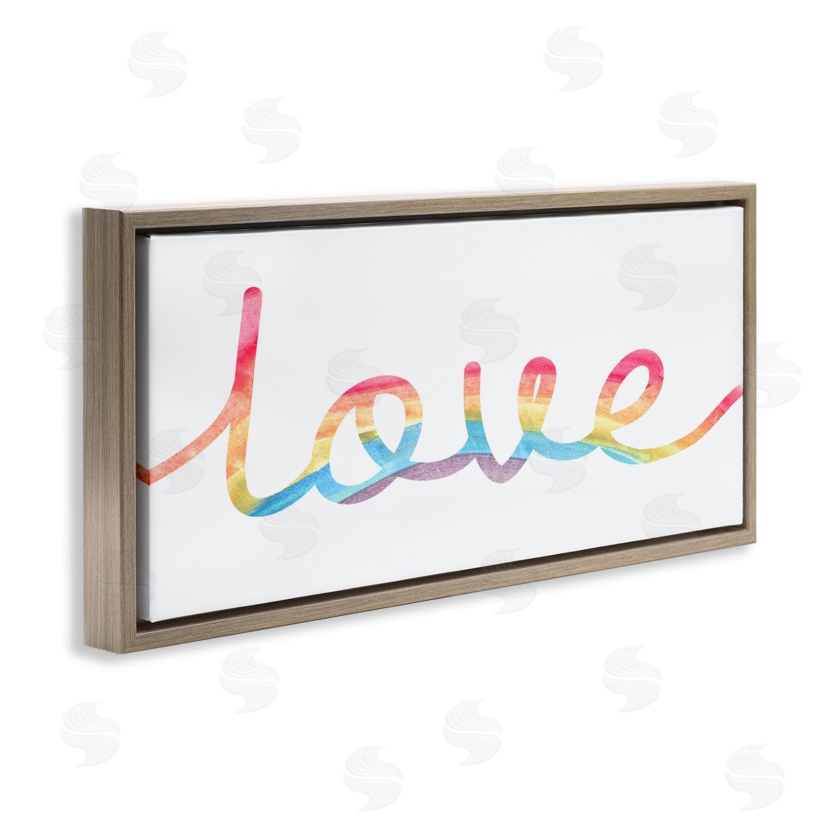 Stupell Studio Simplistic Rainbow Love Text Cursive Typography