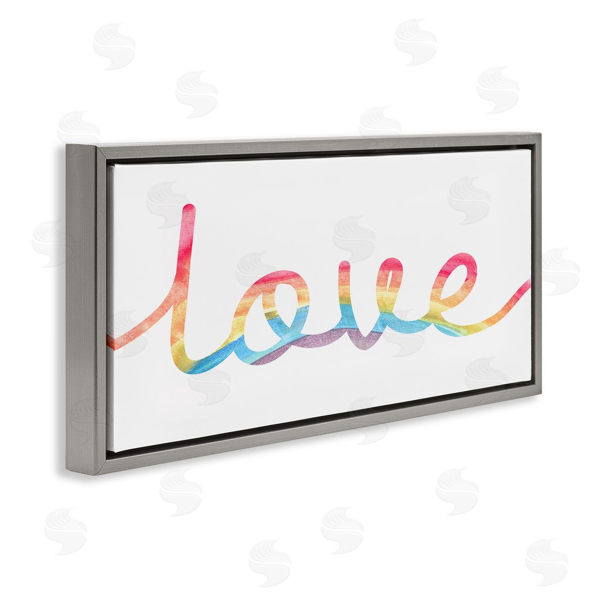Stupell Studio Simplistic Rainbow Love Text Cursive Typography