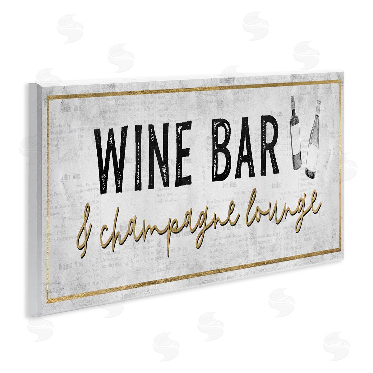 Natalie Carpentieri Wine Bar Champagne Lounge Distressed Vintage Kitchen Sign
