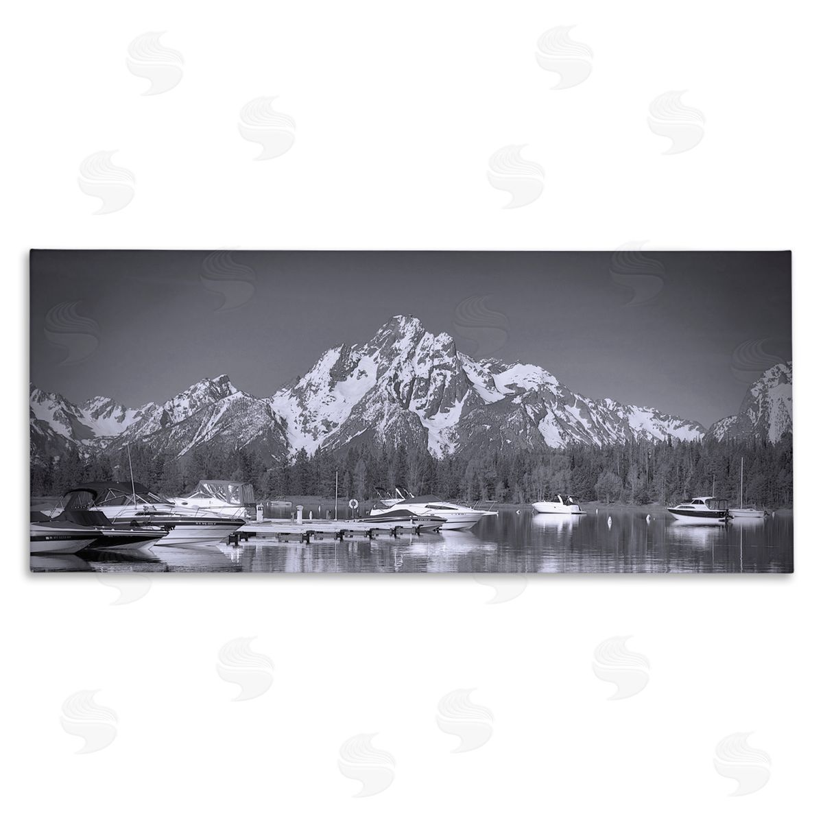 Daniel Sproul Icy Marina Bay Boat Port Snowy Mountain Summit