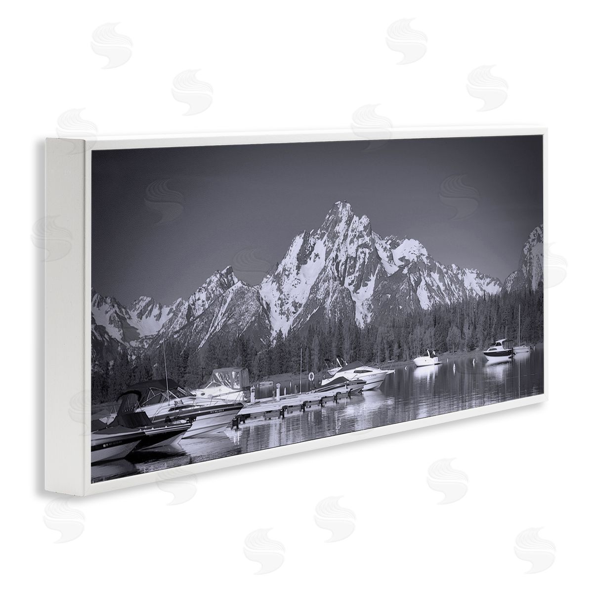 Daniel Sproul Icy Marina Bay Boat Port Snowy Mountain Summit