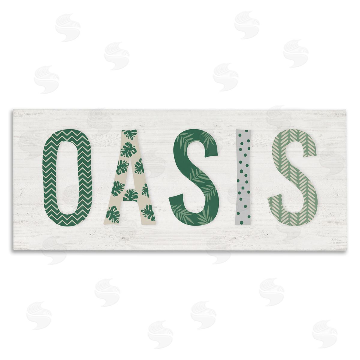 Natalie Carpentieri Oasis Tropical Foliage Patterned Letter Relaxation Sign