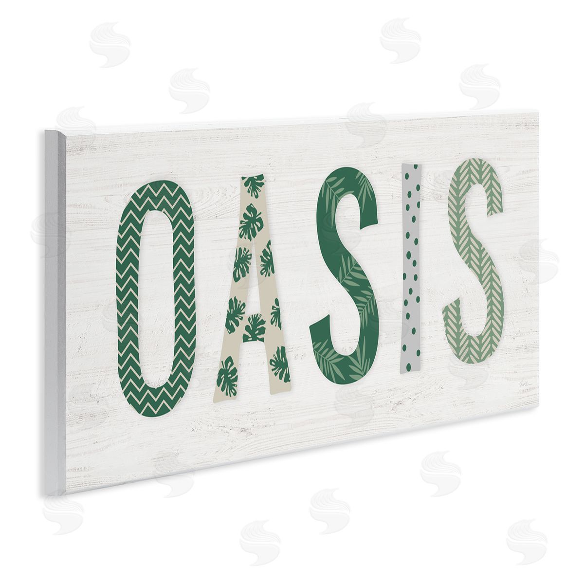 Natalie Carpentieri Oasis Tropical Foliage Patterned Letter Relaxation Sign