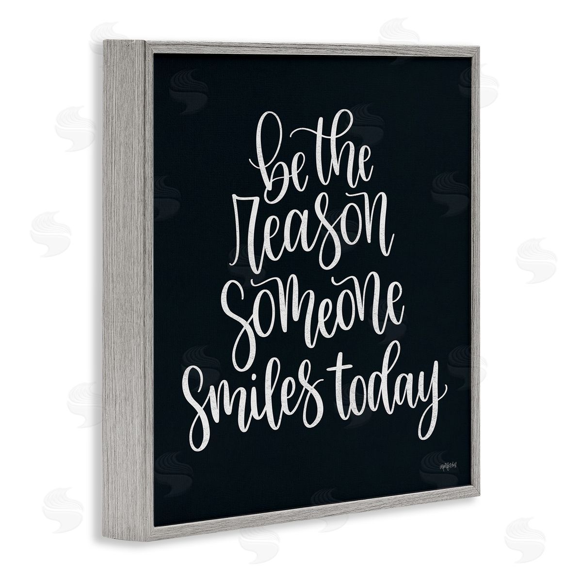Imperfect Dust Be the Reason Someone Smiles Today Uplifting Phrase Gray Framed Glicee Wall Art Print