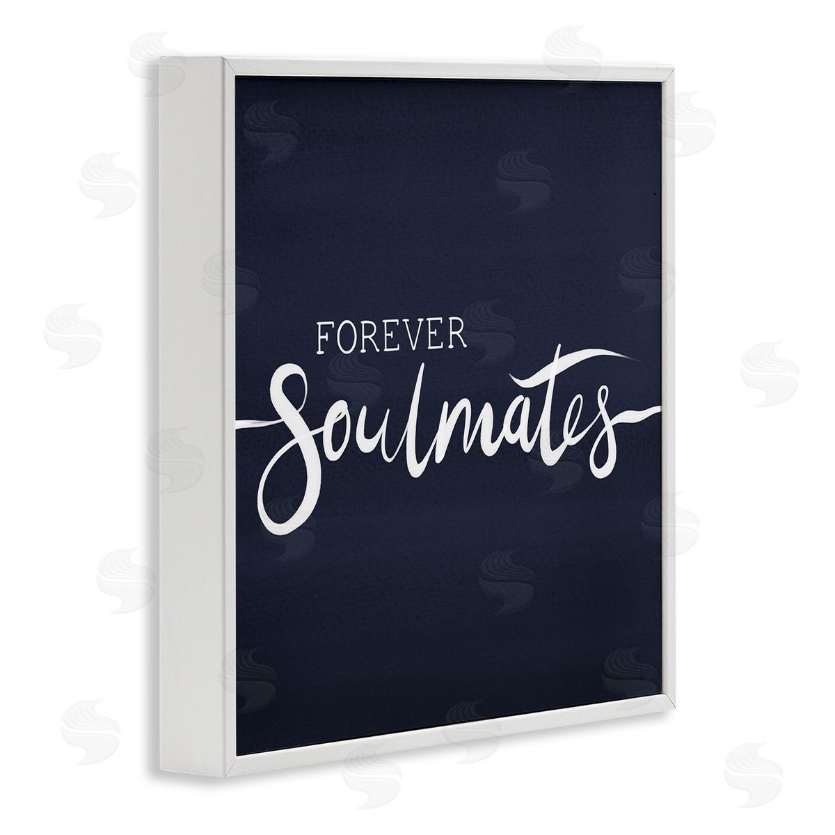 Jo Taylor Forever Soulmates Love Phrase Blue Gradient Background White Framed Glicee Wall Art Print