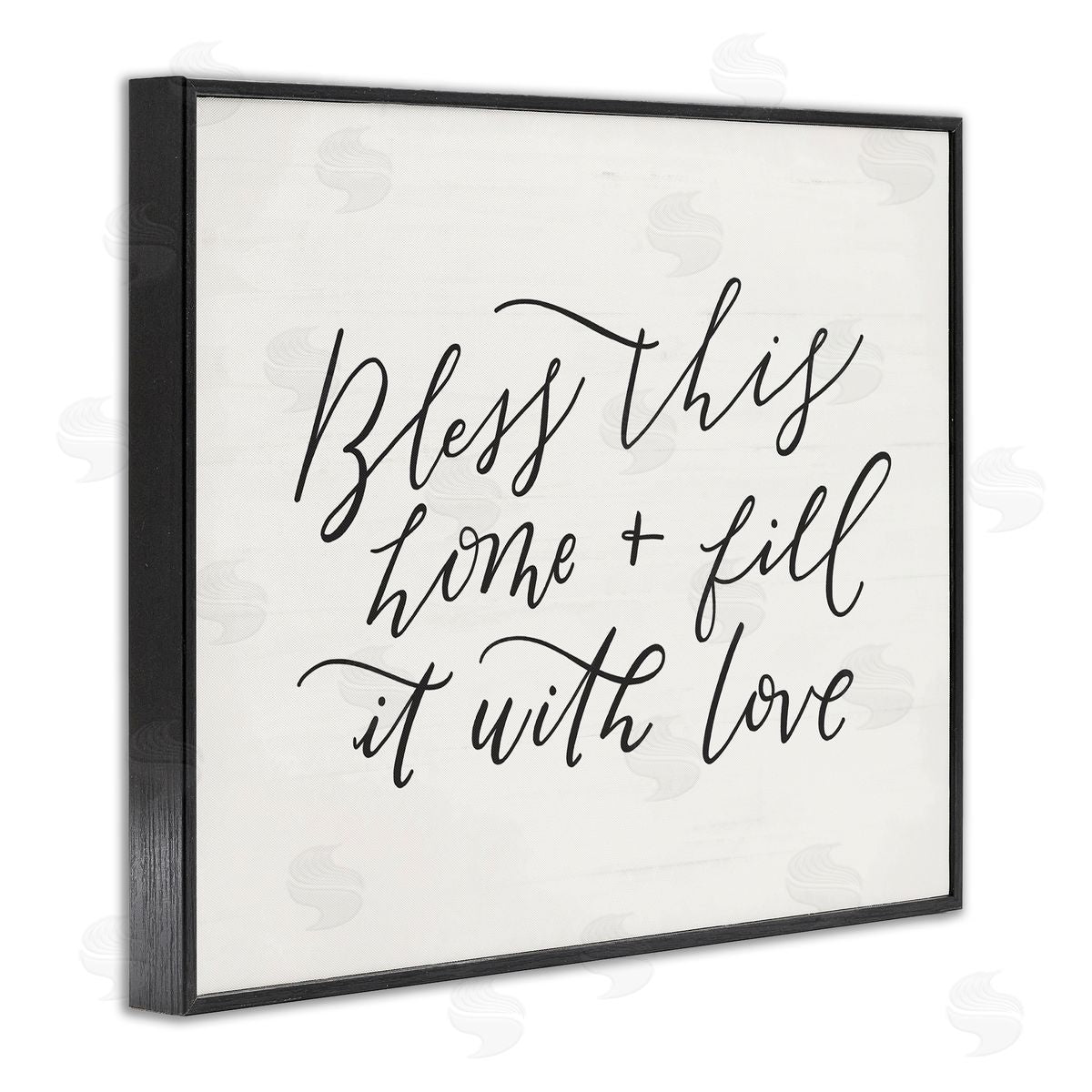 Bless This Home Typography Black Frame Print Wall Art, Home Decor by Loni Harris