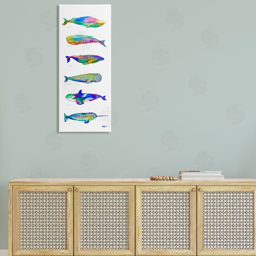 MB Cunningham Bold Kaleidoscopic Whale Narwhal Types Sea Life Chart