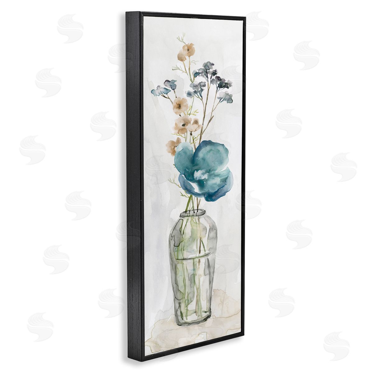 Carol Robinson Delicate Watercolor Ikebana Flower Blossoms Arrangement