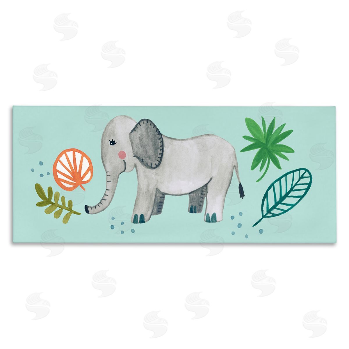 Heather Strianese Cute Whimsical Elephant Plant Botanical Illustration