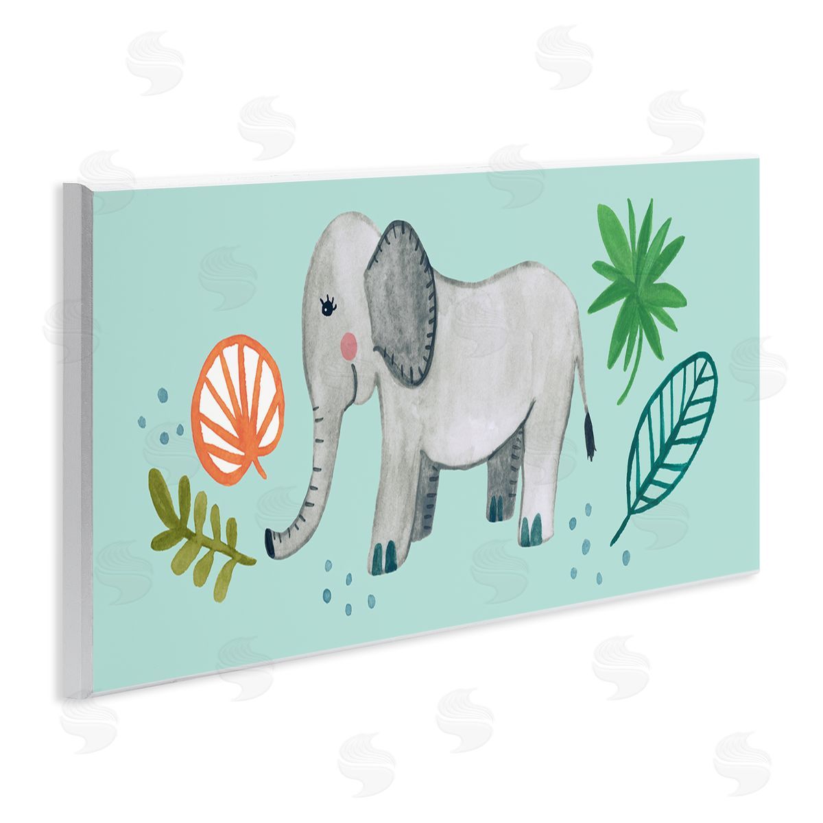 Heather Strianese Cute Whimsical Elephant Plant Botanical Illustration