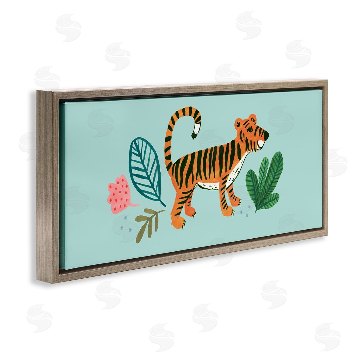 Heather Strianese Adorable Orange Tiger Leaves Plants Illustration Design