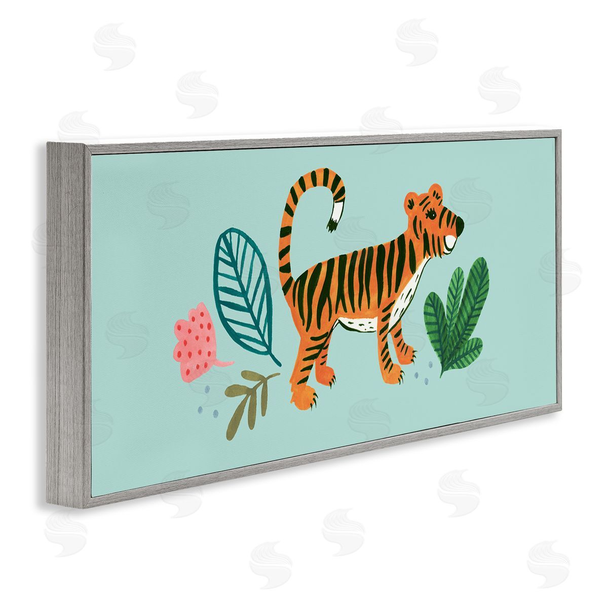 Heather Strianese Adorable Orange Tiger Leaves Plants Illustration Design