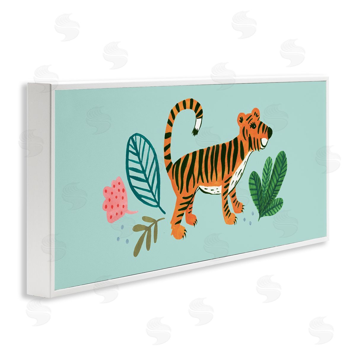 Heather Strianese Adorable Orange Tiger Leaves Plants Illustration Design