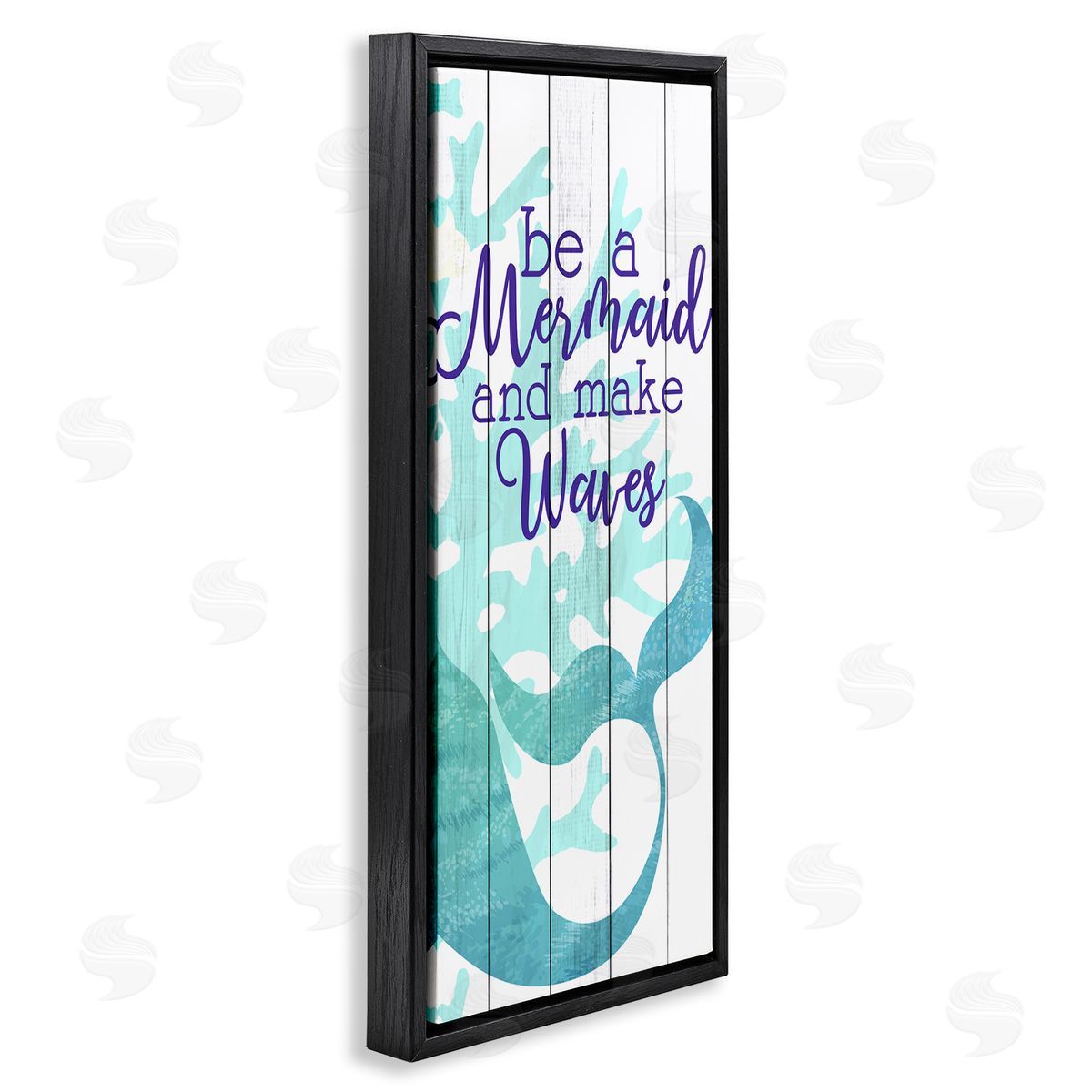Kim Allen Make Waves Mermaid Saying Calligraphy Turquoise Tail